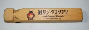 Mid Continental Railway North Freedom WI Wooden Train Horn Whistle Toy - Picture 1 of 4