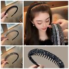 Plastic Rhinestone Headband with Toothed Diamond Hair Hoop Hairband  Non-slip