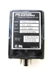 PS Siracusa TNR-01310, 115VAC DPDT 10A 10 secondi fisso ritardo di fabbricazione 8 pinTimer - Foto 1 di 2