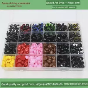 Teddyaugen Puppenaugen 1040 Stück Sicherheitsaugen Nasen Set Zubehör für Puppe - Bild 1 von 8