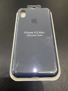 Apple iPhone XS Max Silicone Case - Navy Blue - Picture 1 of 2