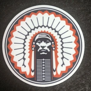 Fighting Illini Chief Illiniwek Vinyl Sticker 3" x 3" - Picture 1 of 2