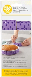  Wilton Bake-Even Cake Strips for Evenly Baked Cakes Set Purple Fabric - Picture 1 of 14