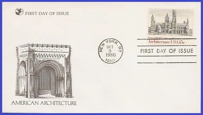 USA4 #1838 U/A READERS DIGEST FDC   American Architecture Smithsonian - Image 1 of 1