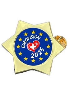 Insignia prendedor solapa estrella dorada concurso de la canción de Eurovisión 2025 - Imagen 1 de 4