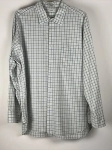 J Crew Mens Green Blue White Plaid Light Weight Button Up Casual Cotton XLarge - Picture 1 of 7