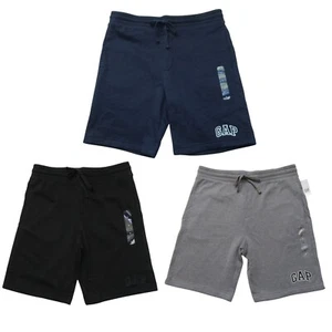 Gap Men's New Arch Logo Fleece Shorts with Drawstring, Pockets, Faux Fly Styling - Picture 1 of 14
