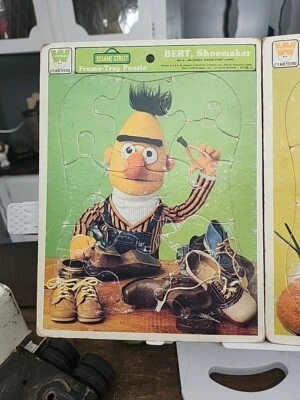 Vintage 1979 Whitman Sesame Street Bert Shoemaker Puzzle – Jim Henson Puppet - Image 1 of 4