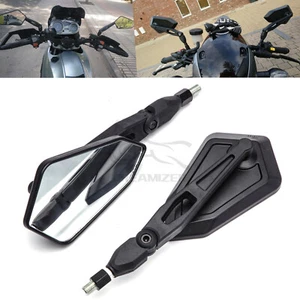 10mm Motorcycle Rearview Wing Side Mirrors For Kawasaki Z1000 Z900 Z800 Z750 - Picture 1 of 11