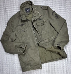 baisini Men's 3XL Army Military Jacket Airborne Patch Utility with Pockets Japan - Picture 1 of 17