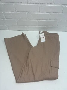 NWT! Pink Republic Brown Waffle Knit Pants Size Large - Picture 1 of 4