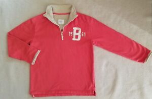 MINI BODEN half-zip Sweatshirt boys/youth size 11-12 years red 100% Cotton
