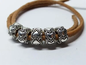 10(mm) TIBETAN SILVER TUBE COLUMN SPACER BEADS WITH STARS - 5PCS - TB008 - Picture 1 of 1