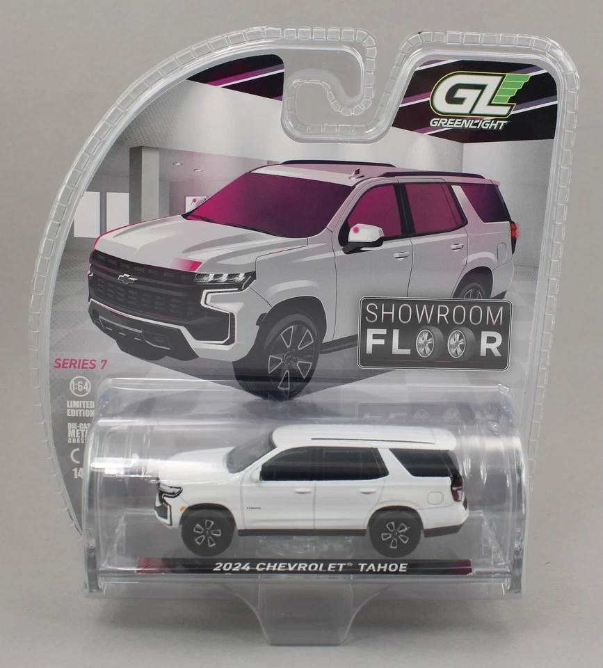 1:64 GreenLight *PISO DE EXPOSICIÓN 7* BLANCO 2024 Chevrolet Tahoe *NUEVO EN PAQUETE* Foto 1 de 1