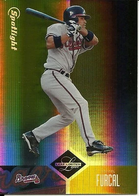 2004 Leaf Limited Gold Spotlight Rafael Furcal 125 Braves 02/25 - Image 1 of 2