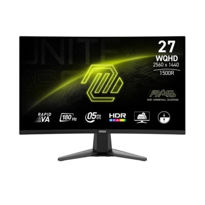 MSI MAG 27CQ6F 27" Curved QHD 180Hz 0.5ms Gaming monitor - Image 1 of 4