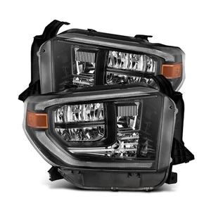 Black LED Headlights w/ Switchback LED Bar for 2014-2021 Tundra SR SR5 *See Note - Picture 1 of 9