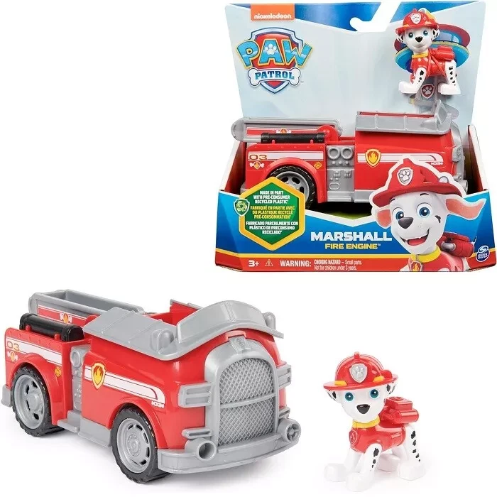 PAW PATROL Marshall Pompieri Rosso Camion Cane Pompiere Giocattolo Cucciolo - Immagine 1 di 1