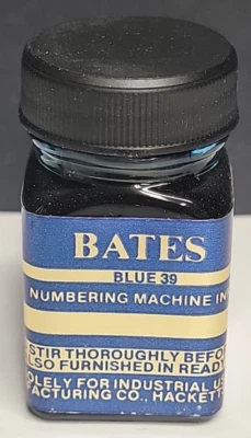 Bates Numbering Machine Ink Blue 39 - Image 1 of 3