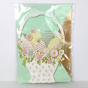 Tarjeta cesta huevos de Pascua Hallmark Signature 3D floral - Imagen 1 de 3