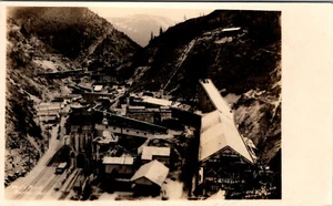 BURKE IDAHO HECLA MINE AERIAL VIEW OLD REAL PHOTO POSTCARD - Picture 1 of 3