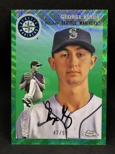 George Kirby 2023 Topps Chrome Platinum #348 Green Wave Refractor /99 - Mariners - Picture 1 of 2