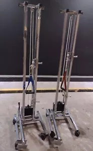 SET TWO SETS ADJUSTABLE CABLE PULLEY WEIGHT TOWER THERAPY ARM SHOULDER EXERCISE - Picture 1 of 2