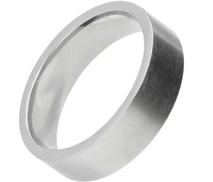 EDELSTAHL *** Schlichter Ehering Trauring Bandring matt Größenauswahl - Bild 1 von 3