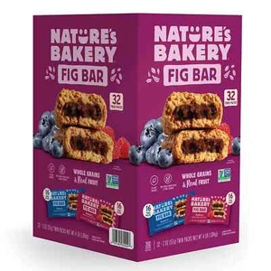 Nature's Bakery Fig Bars Variety Pack 2 oz 32 Count Whole Grain Snacks. - Picture 1 of 7