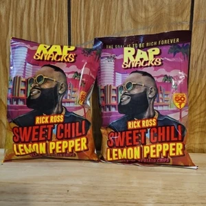 Rap Snacks Rick Ross Dulce Chili Limón Pimienta Patatas fritas 2.5oz Lote de 2 - Imagen 1 de 3