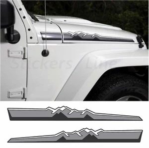 Adesivi laterali cofano per Jeep WRANGLER Sahara Montagne 4x4 fuoristrada - Picture 1 of 1