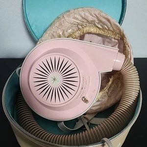 Vintage General Electric Portable Bonnet Hair Dryer with Case WORKING - Picture 1 of 9