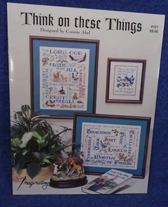 Vintage Think on These Things Connie Abel Imaginating 121 Cross Stitch Pattern - Picture 1 of 2