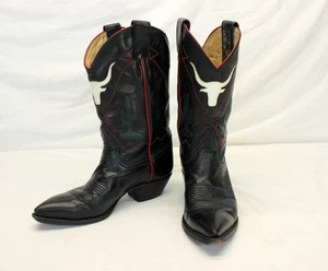 💥Larry Mahan Women’s Size 7 B Cowgirl Cowboy Western Boots LONGHORN Cactus💥 - Picture 1 of 11
