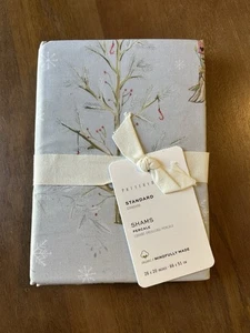 Pair of Pottery Barn Snow Day Gnomes Christmas Winter Standard Shams- Set of 2 - Picture 1 of 3