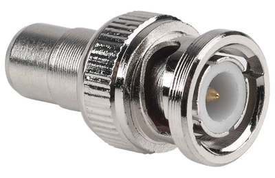 BNC Male Connector to RCA Audio/Video Female Connector Plug Adapter - Image 1 of 3