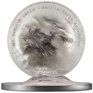 Cook Islands 2022 25$ MT VINSON 7 Summits 5 Oz moneda plata - Imagen 1 de 5