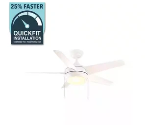 Home Decorators Collection Windward 44" LED Matte White Ceiling Fan w/ Light Kit - Picture 1 of 1