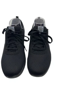 Skechers Size10 Memory Foam Resistant Lace Up  Shoes Relaxed Fit Sneakers Black - Picture 1 of 11