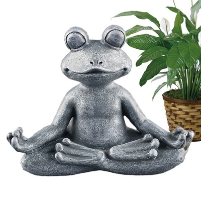 Rana Jardín Buena Suerte Estatua Resina Yoga Zen Buda Estatuilla Hogar Decorativo  Foto 1 de 4