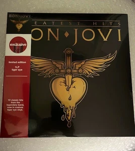 Bon Jovi "Greatest Hits" Limited Edition Tiger Eye LP/Vinyl Compilation New - Picture 1 of 1