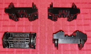 Lego 4x Eisenbahn Achse Rad Achsen Räder Schwarz 9V 90iger ( 3 ) - Bild 1 von 2