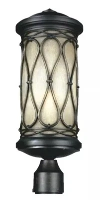 Feiss OL10907ABR Wellfleet 19 inch Aged Bronze Outdoor Lamp Post Lantern Lamp - Image 1 of 2
