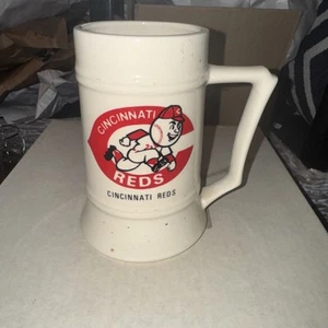 Cincinnati Reds Vintage Ceramic Beer Stein Mug Mr. Redlegs Mascot Logo MLB - VGC - Picture 1 of 8