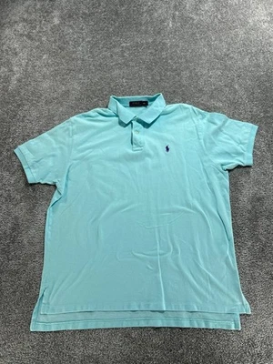 Polo Ralph Lauren Mesh Polo Shirt Mens XXL Blue Cotton Pony Logo Classic Fit - Image 1 of 4