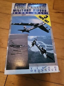 Fire Power Military Videos Bombs Away VHS 3 Tape Set Factory Sealed New - Picture 1 of 3