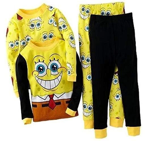 Bob Esponja Pantalones Cuadrados 4 Piezas Manga Larga Ajuste Ajustado Pijama Conjunto Niño Talla 6 Foto 1 de 1