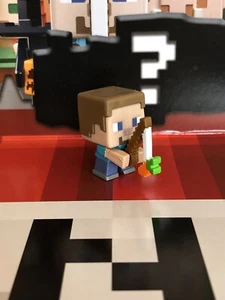 New Mattel Minecraft Mini-Figure TNT Series 25 Steve With Carrot Stick Figure - Picture 1 of 1