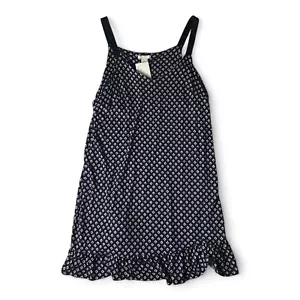 H&M Divided Midi Floral Sundress Dress Large Dark Blue Sleeveless NWT - Picture 1 of 8