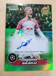 2023/24 Topps Uefa Stadium Club RB Leipzig Benjamin Sesko green Auto /99 ZG - Picture 1 of 3